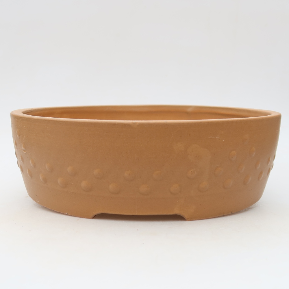 Keramische bonsaipot 24 x 24 x 7 cm, kleur bruin