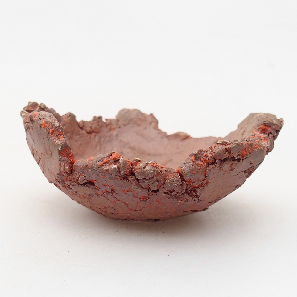 Keramisch Schelp 7,5 x 6,5 x 3,5 cm , kleur oranje