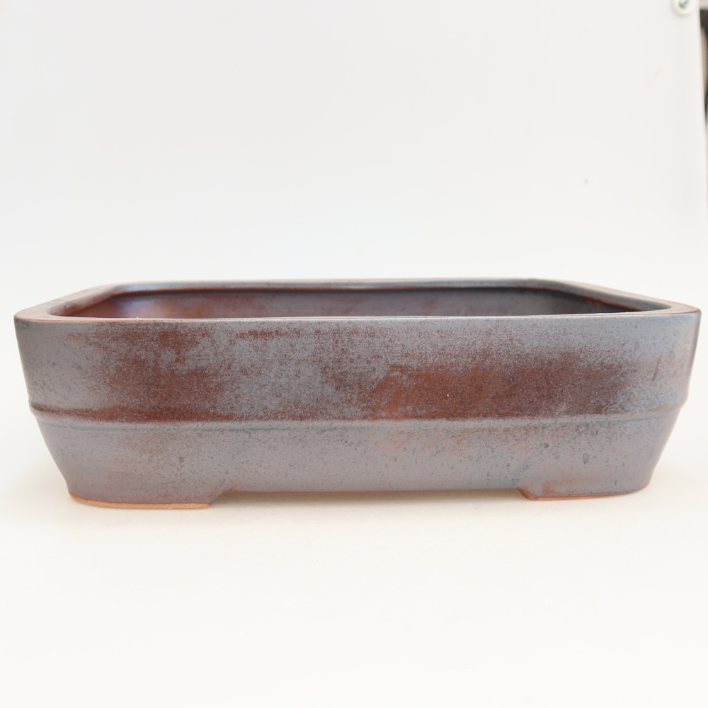 Keramische bonsaipot 28 x 20,5 x 7,5 cm, metaalachtige kleur