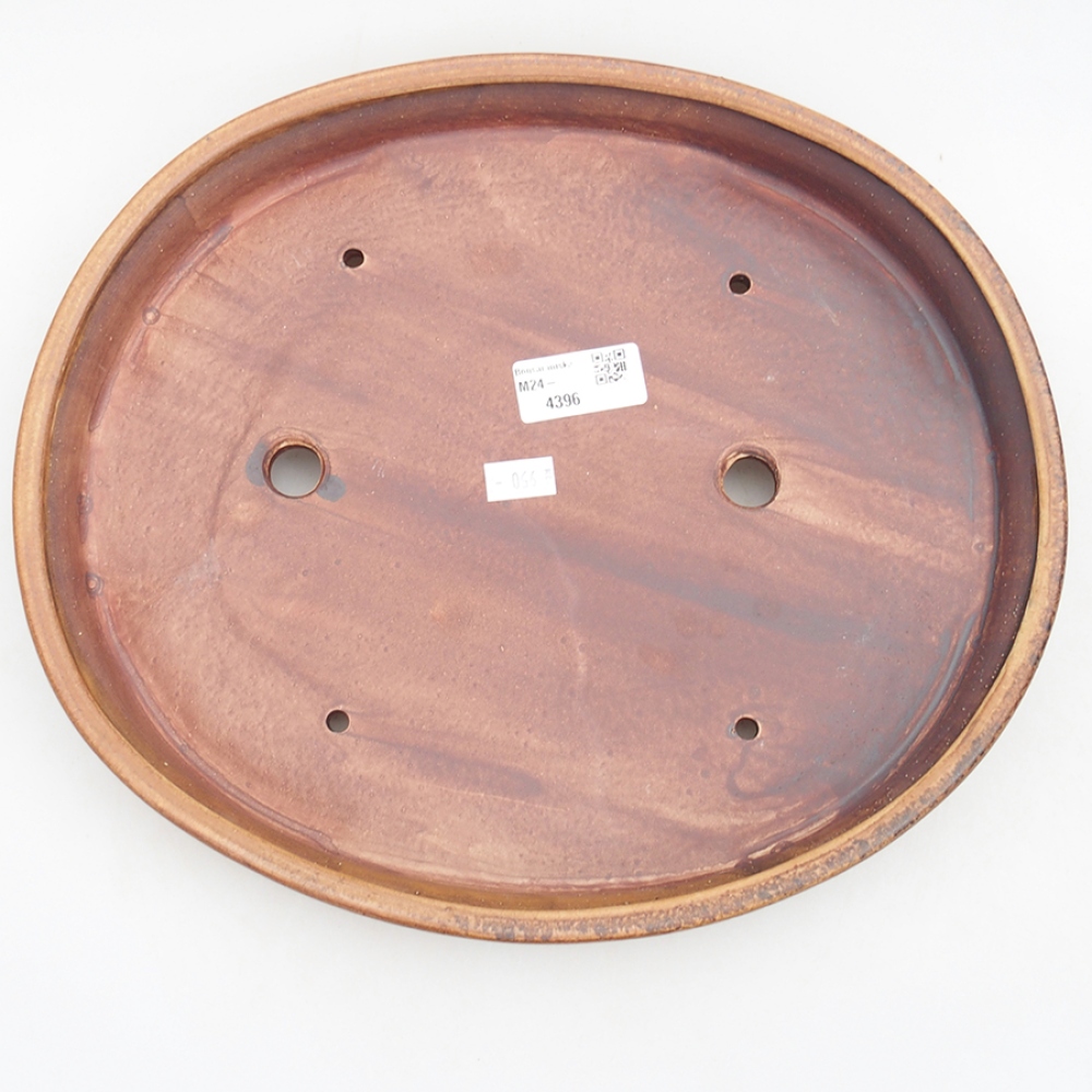 Bonsaischaal van keramiek 31 x 27 x 4 cm, bruin