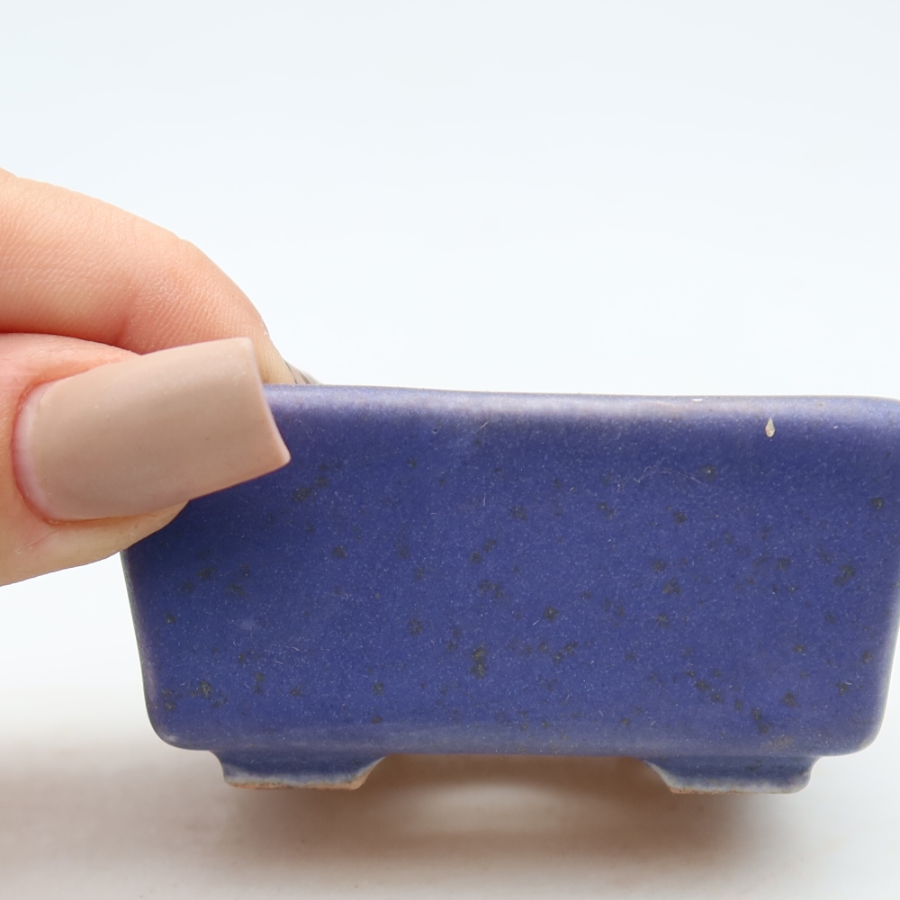 Keramische bonsaischaal 7 x 7 x 3,5 cm, kleur paars