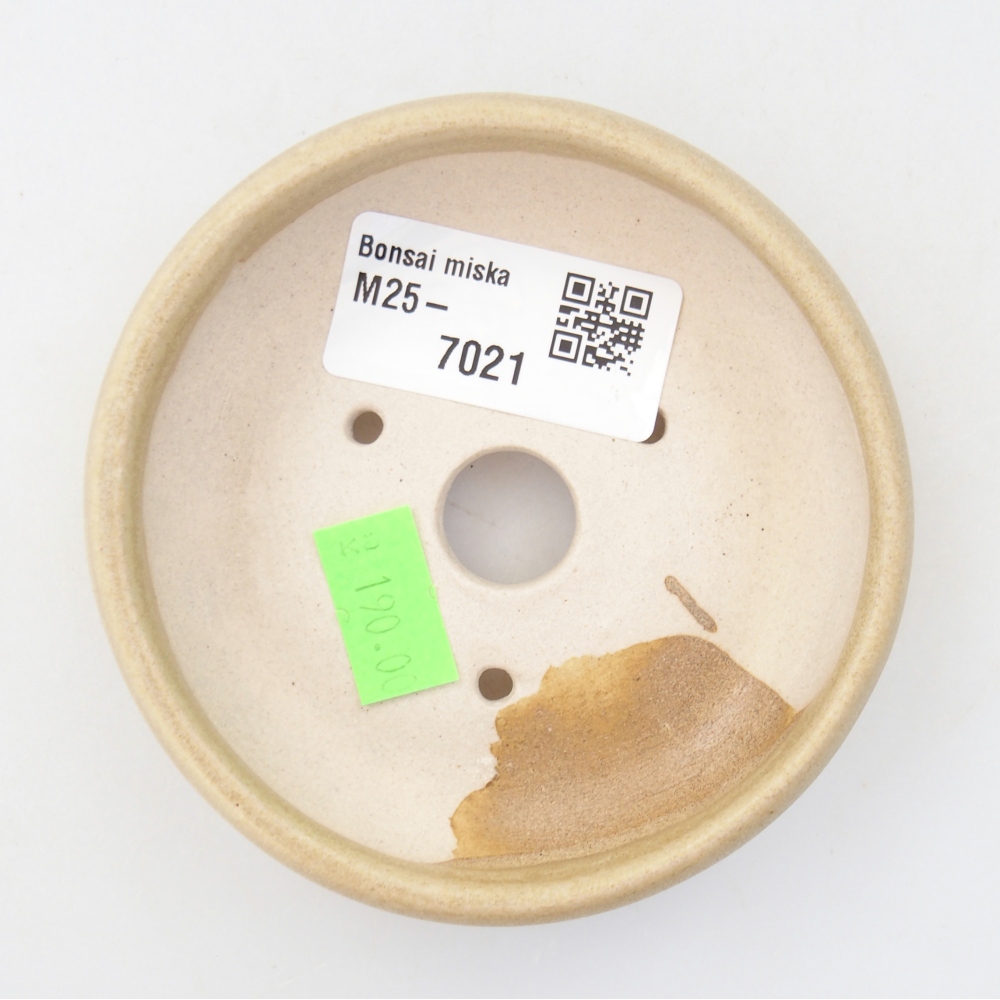 Bonsaischaal van keramiek 26 x 26 x 8 cm, kleur rood