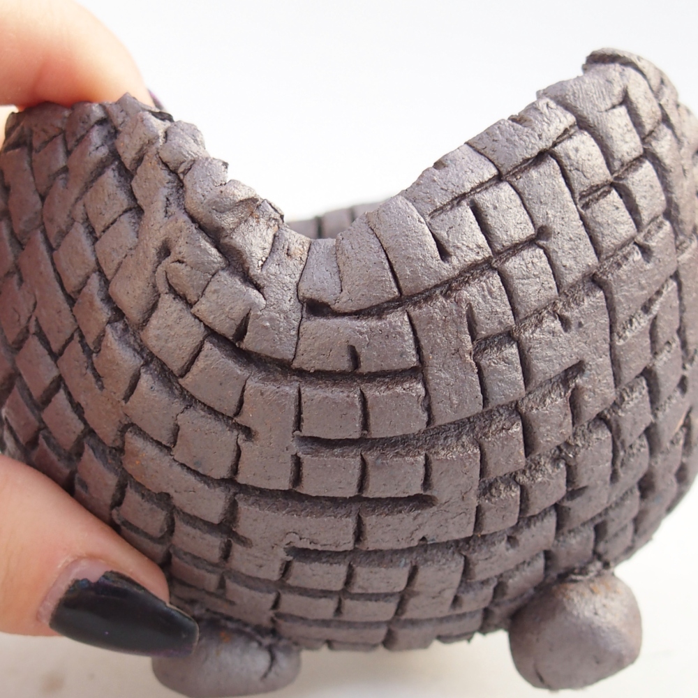 Keramische schelp 10 x 10 x 7,5 cm , metaalkleur