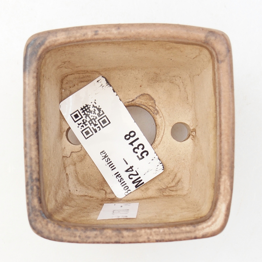 Bonsaischaal van keramiek 6 x 6 x 4,5 cm, roze