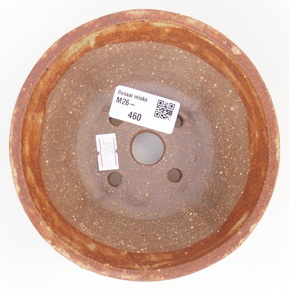 Bonsaischaal van keramiek 13,5 x 13,5 x 6,5 cm, bruin