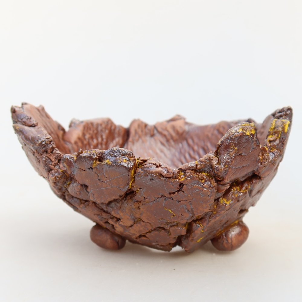 Keramische schaal  11,5 x 11 x 6 cm, kleur: geel