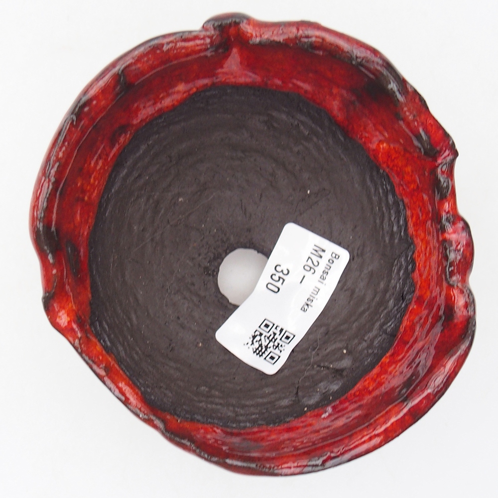 Keramisch Schelp 10 x 9,5 x 7 cm , kleur rood