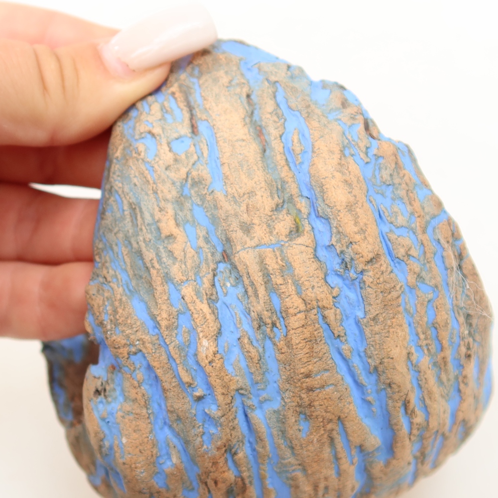 Keramische schaal  11 x 10 x 11,5 cm, kleur: blauw