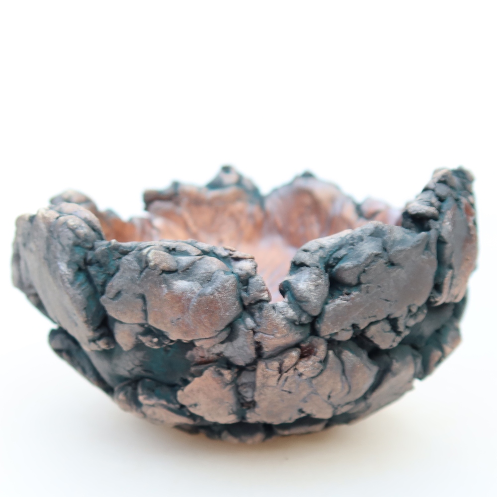 Keramische schaal  11,5 x 11,5 x 8 cm, kleur: groen