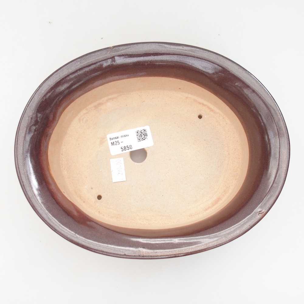 Bonsaischaal van keramiek 22 x 17 x 5 cm, groen