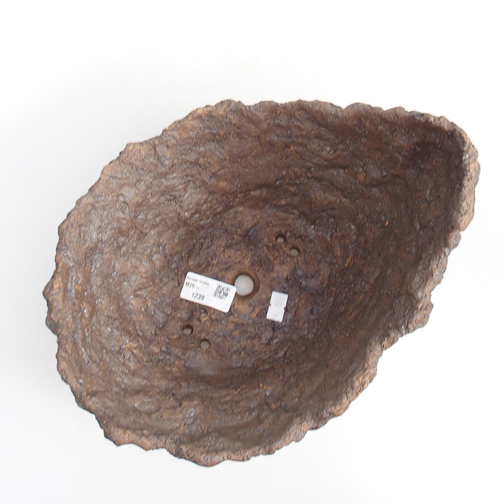 Keramisch Schelp 24 x 22 x 22 cm , kleur bruin