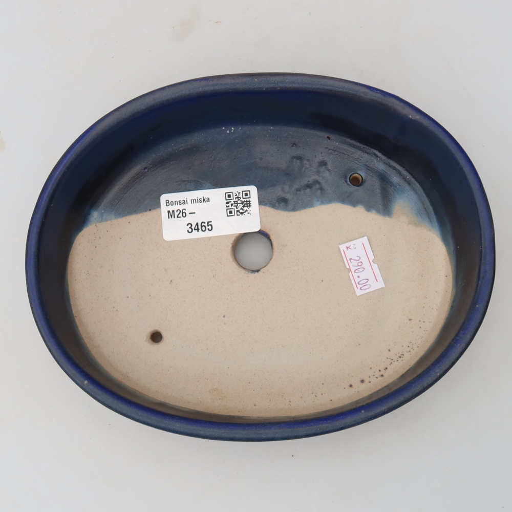 Keramische bonsai-schaal 17 x 14 x 4 cm, kleur: blauw