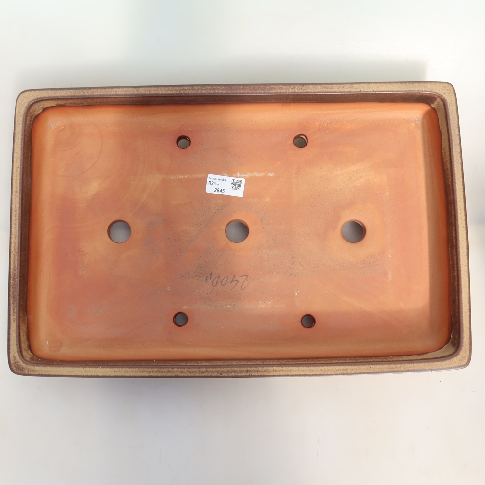 Keramische schaal  45 x 29 x 6,5 cm, kleur bruin