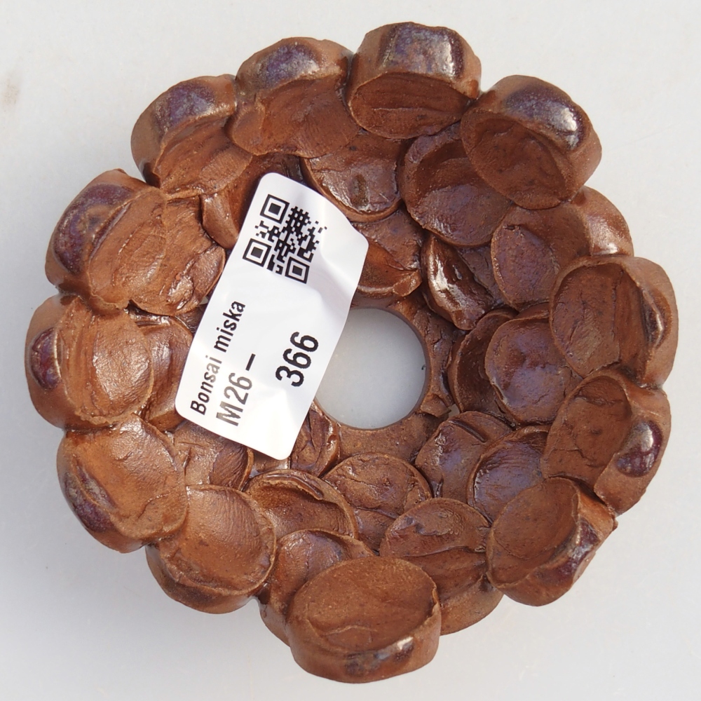 Keramisch Schelp 8,5 x 8,5 x 4 cm , kleur bruin