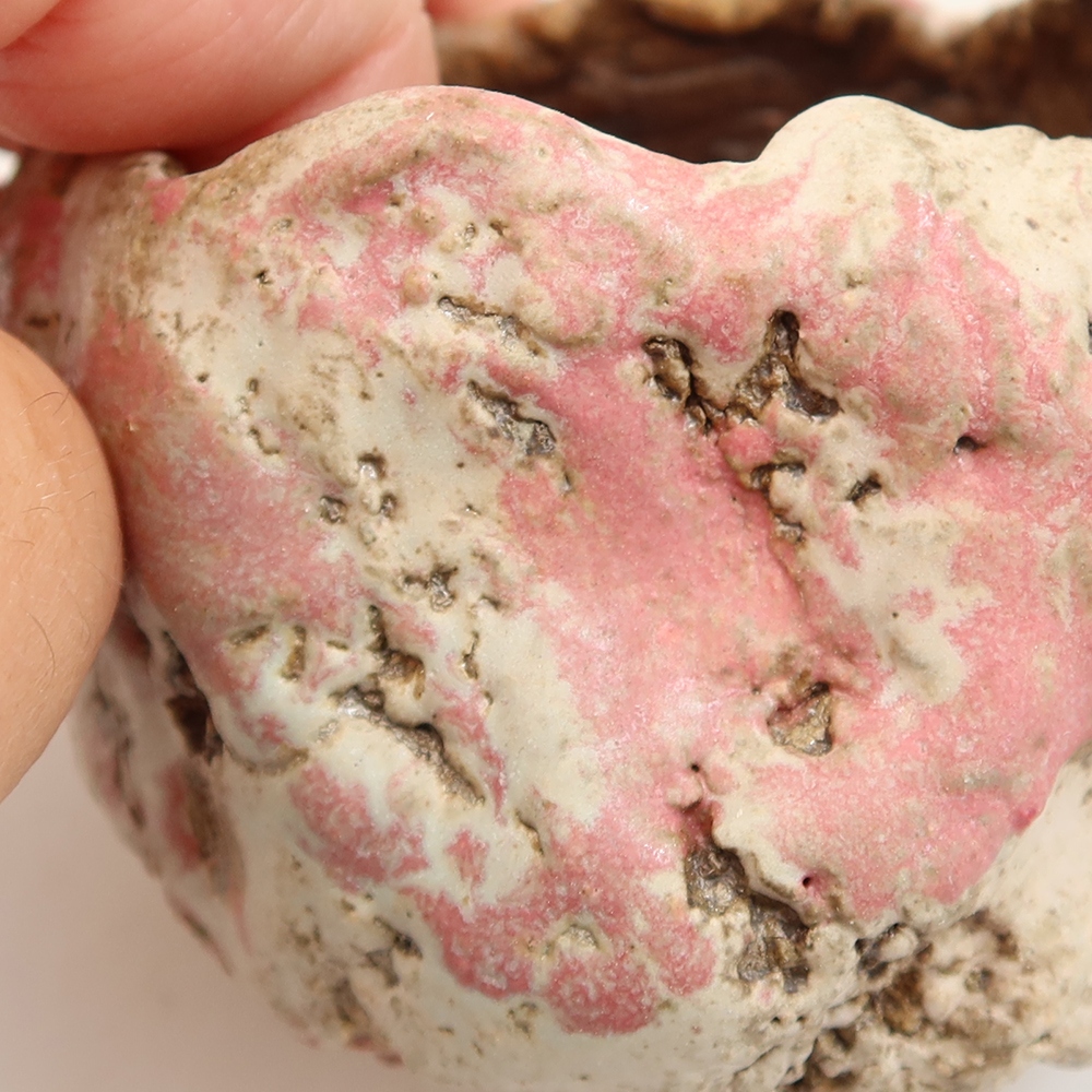 Keramische schaal  6 x 6 x 5,5 cm , kleur roze