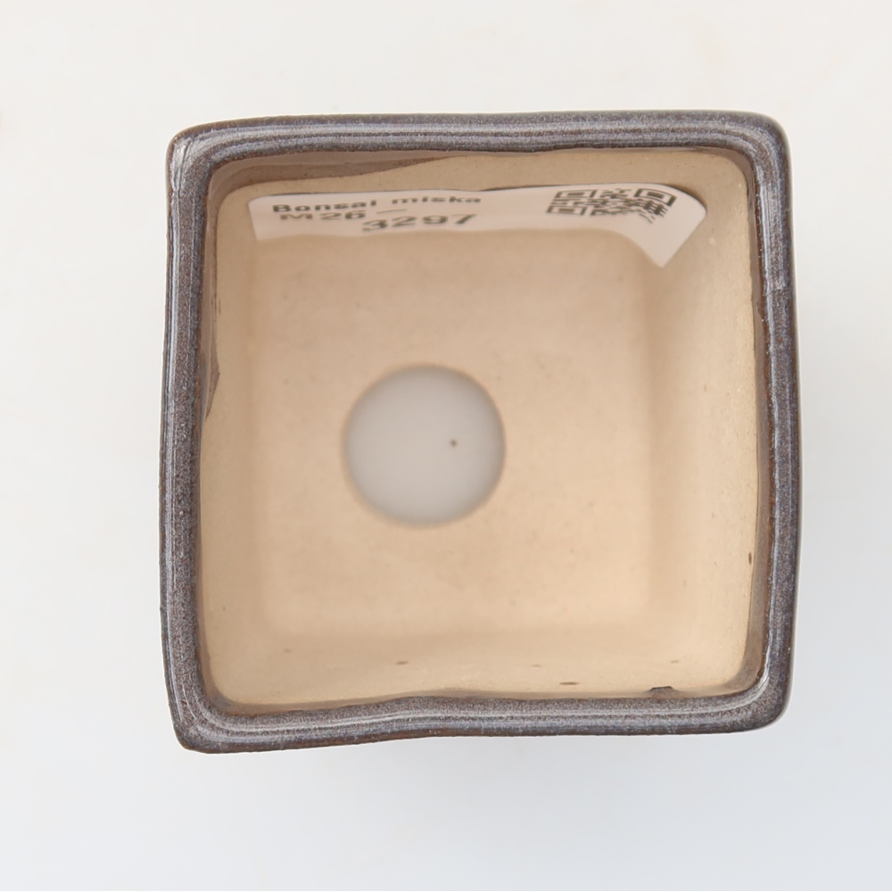 Keramische bonsaipot 5 x 5 x 5 cm, kleur grijs
