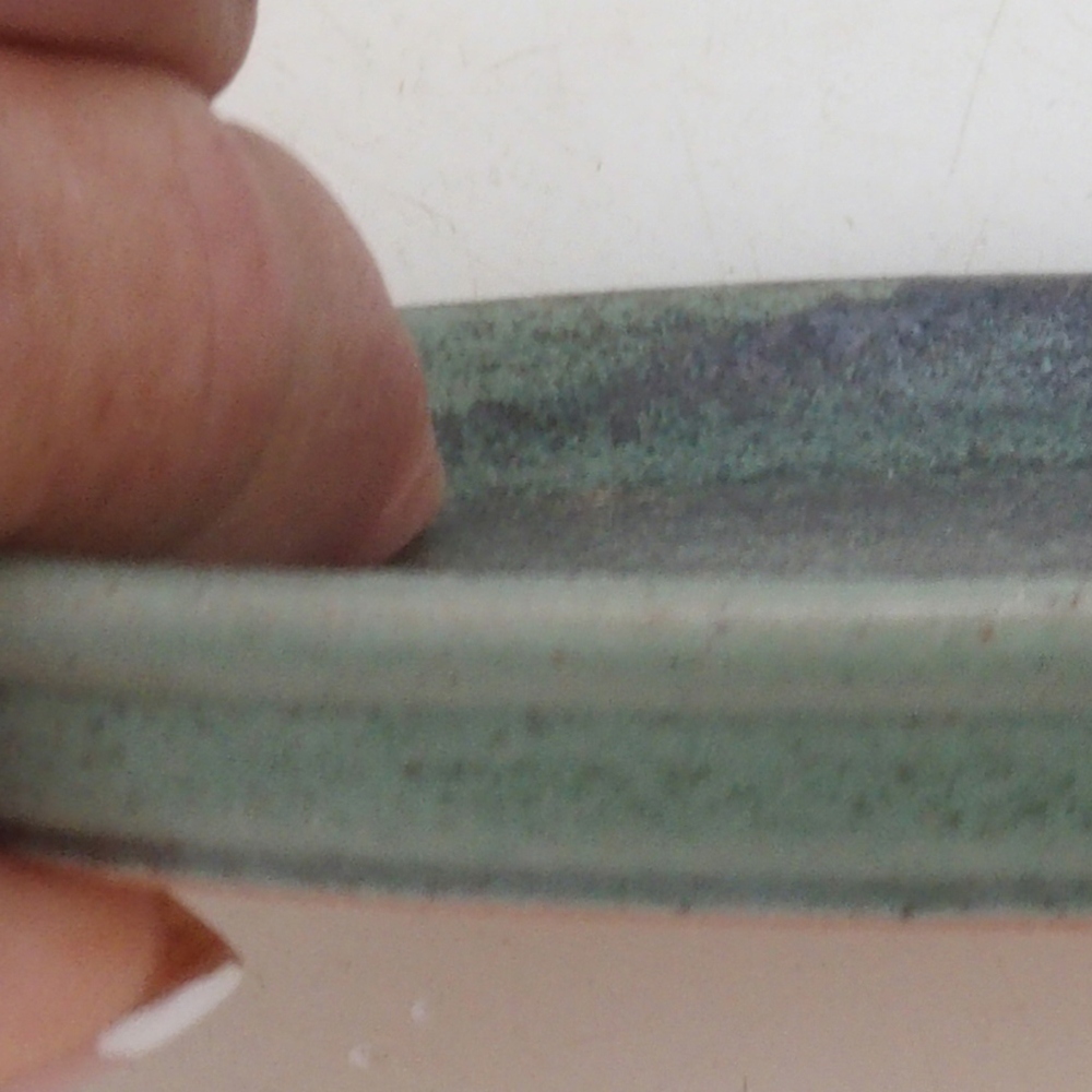 Keramisch schoteltje H04 - 10,5 x 8 x 1 cm - groen