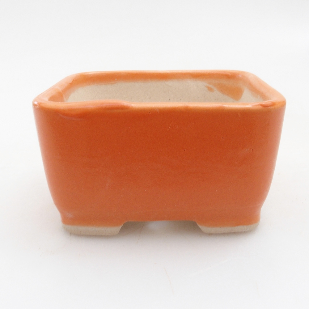 Mini bonsaischaal 6,5 x 6,5 x 3,5 cm, oranje