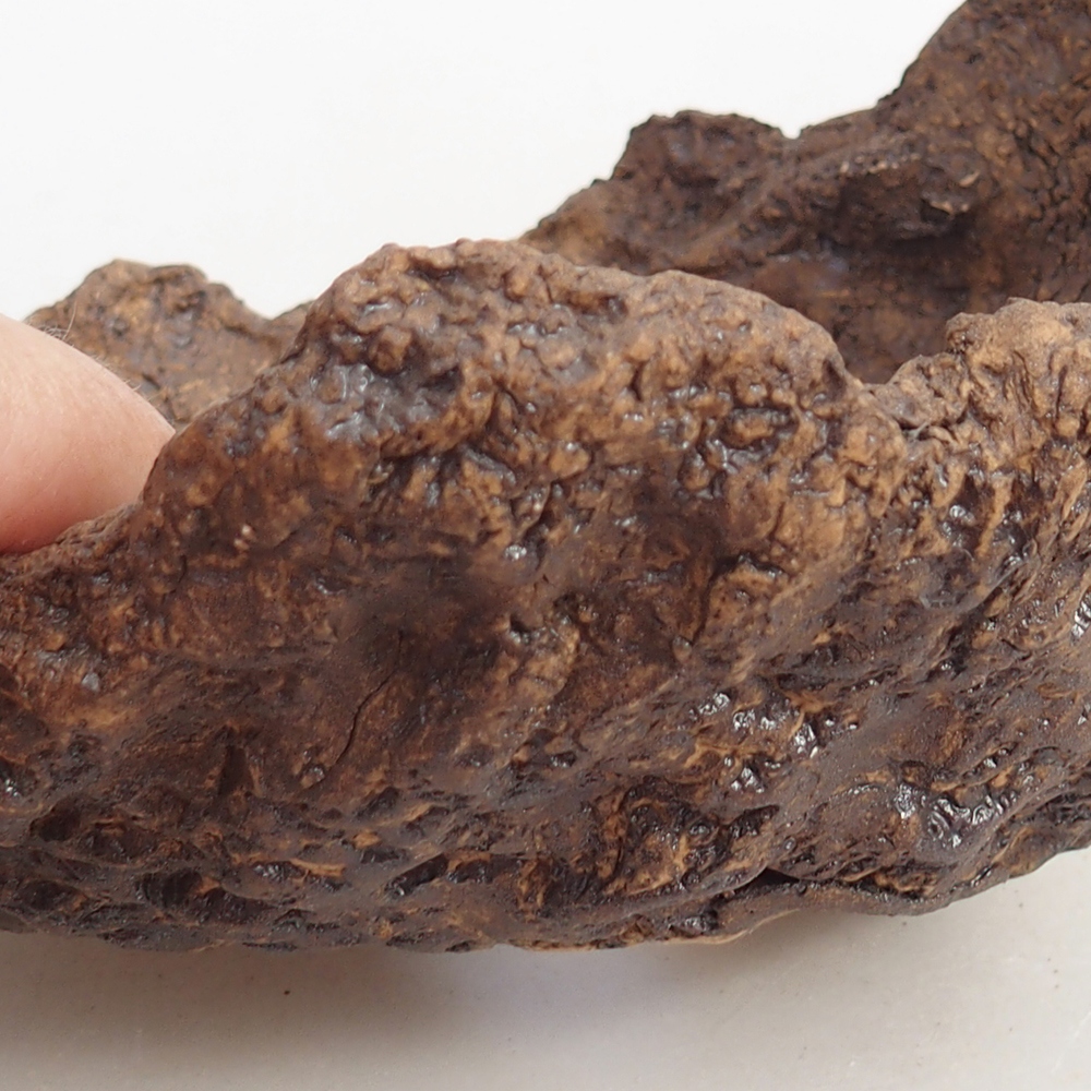 Keramische schaal 14,5 x 13 x 13 cm , kleur bruin