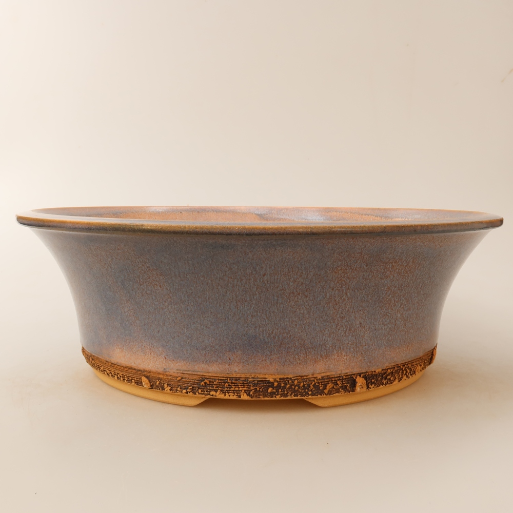 Keramische bonsaipot 28,5 x 28,5 x 9,5 cm, kleur: blauw