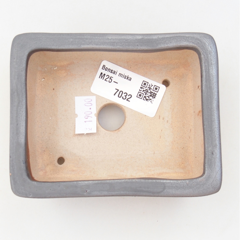 Bonsaischaal van keramiek 26 x 26 x 8 cm, kleur rood