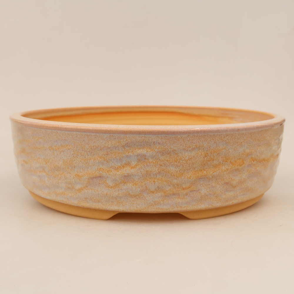 Keramische bonsaipot 27 x 27 x 7 cm, kleur: beige