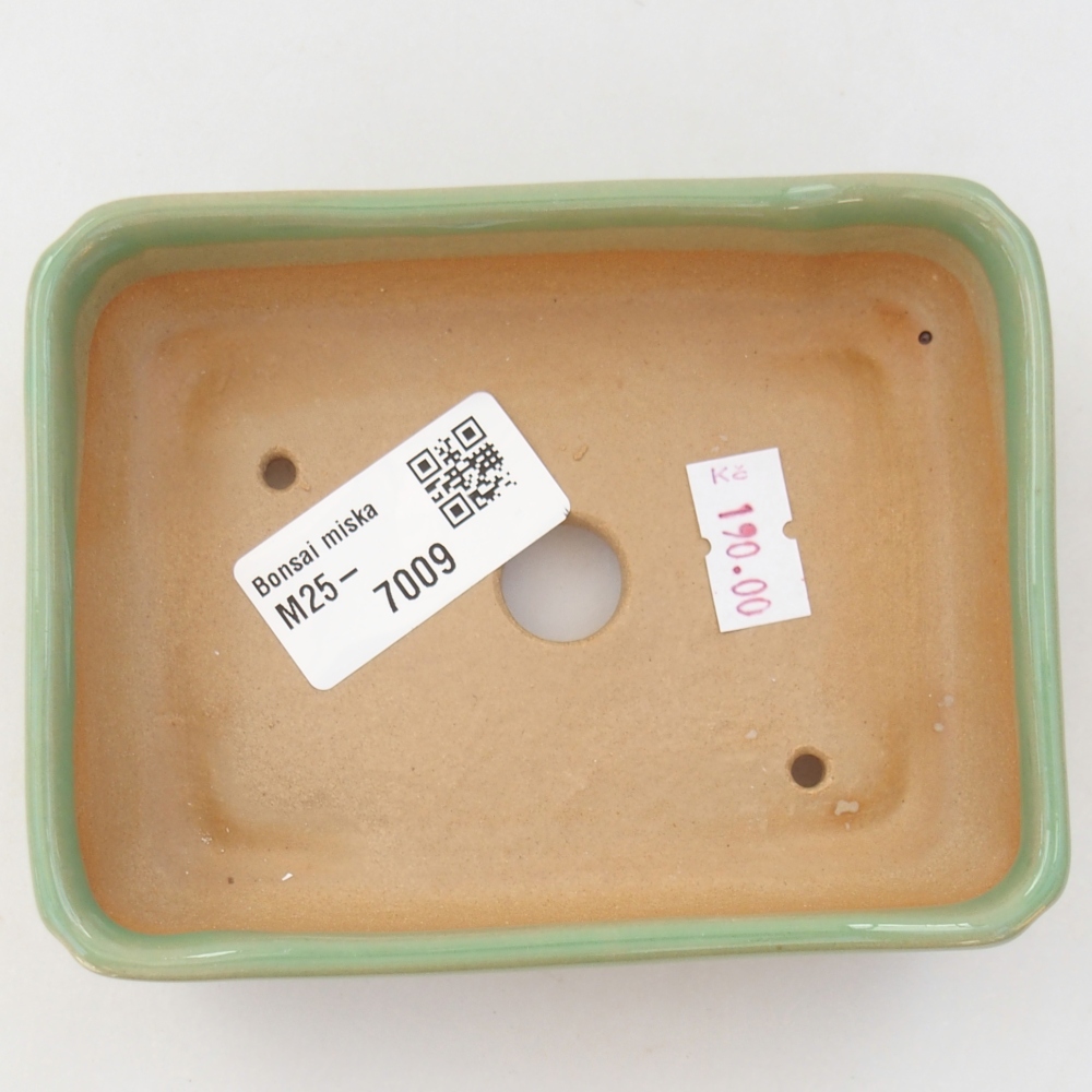 Bonsaischaal van keramiek 26 x 26 x 8 cm, kleur rood