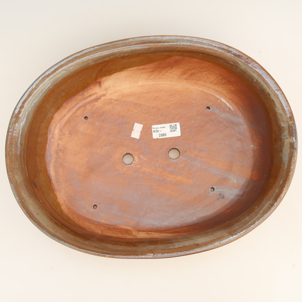 Keramische bonsaipot 36 x 28 x 8,5 cm, kleur bruin
