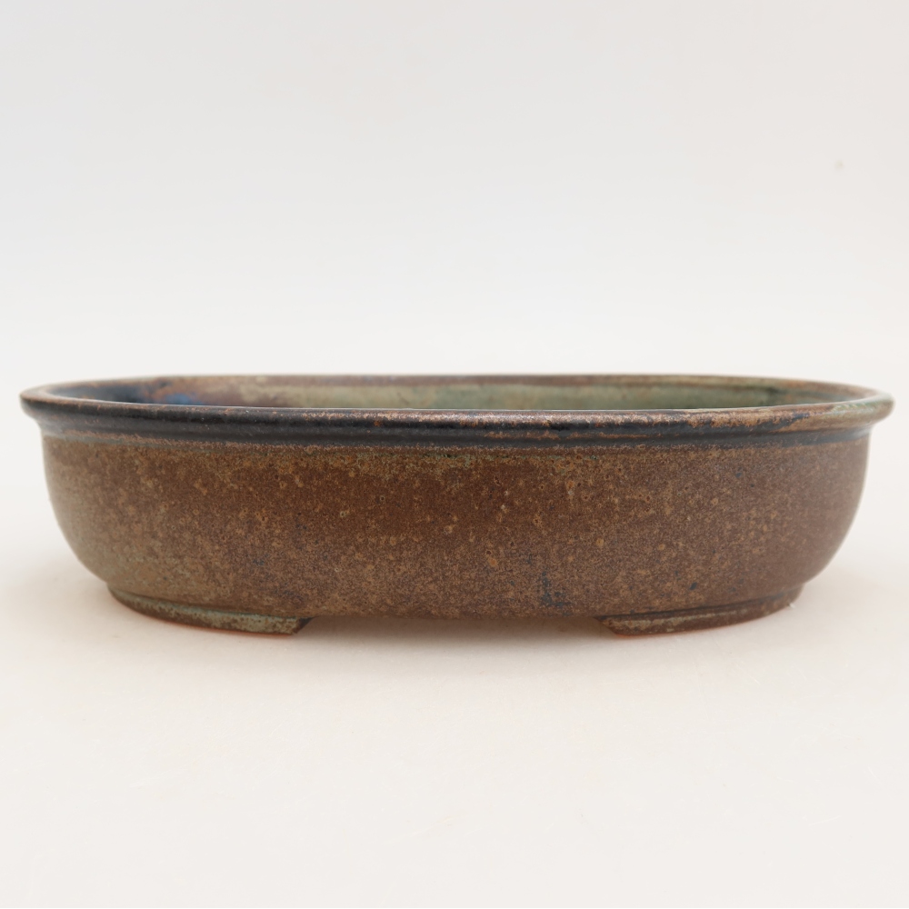 Bonsaischaal van keramiek 22 x 17 x 5 cm, bruin