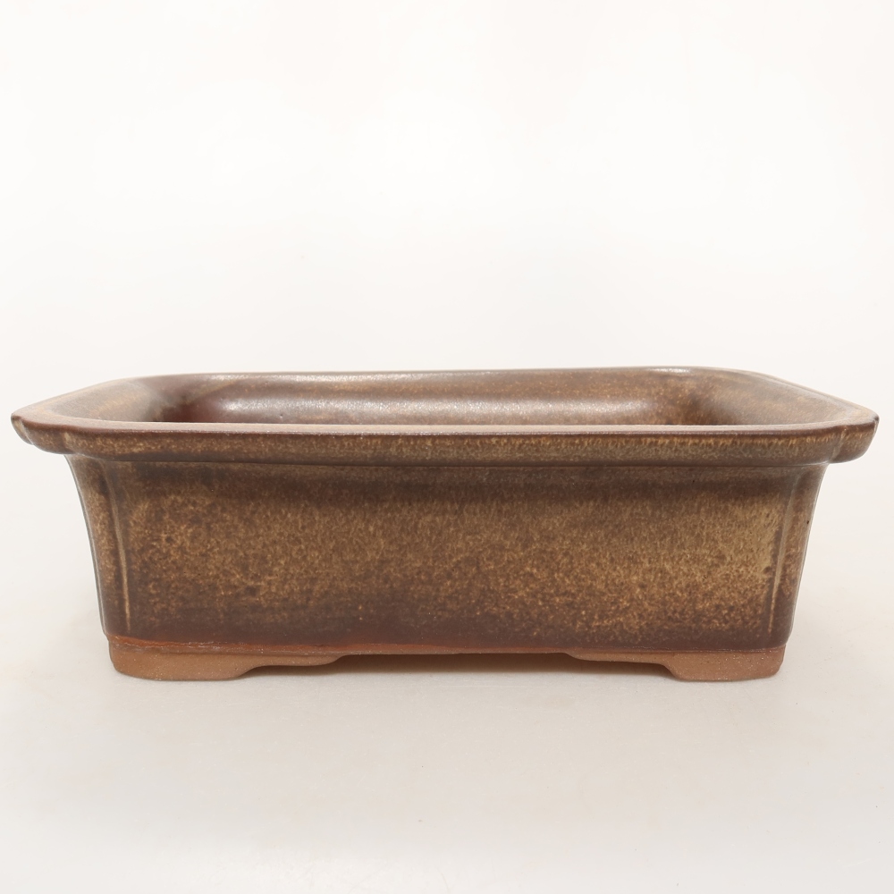 Keramische schaal  20 x 15,5 x 6 cm, kleur bruin
