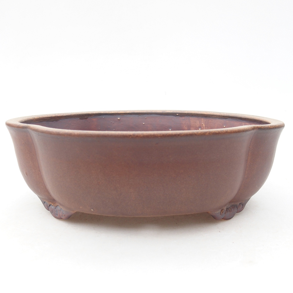 Bonsaischaal van keramiek 17 x 15,5 x 5,5 cm, bruin