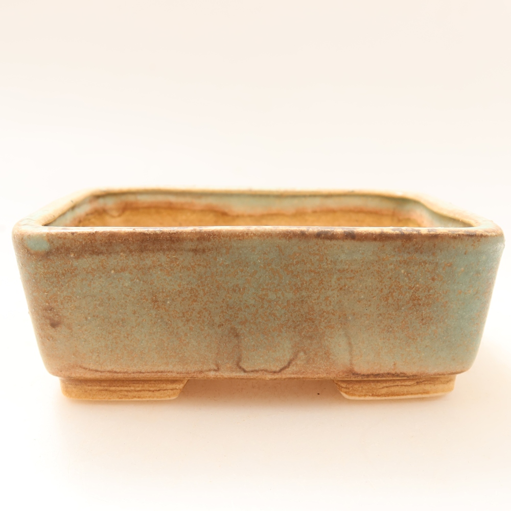 Keramische bonsaipot 10 x 8 x 3,5 cm, kleur groen