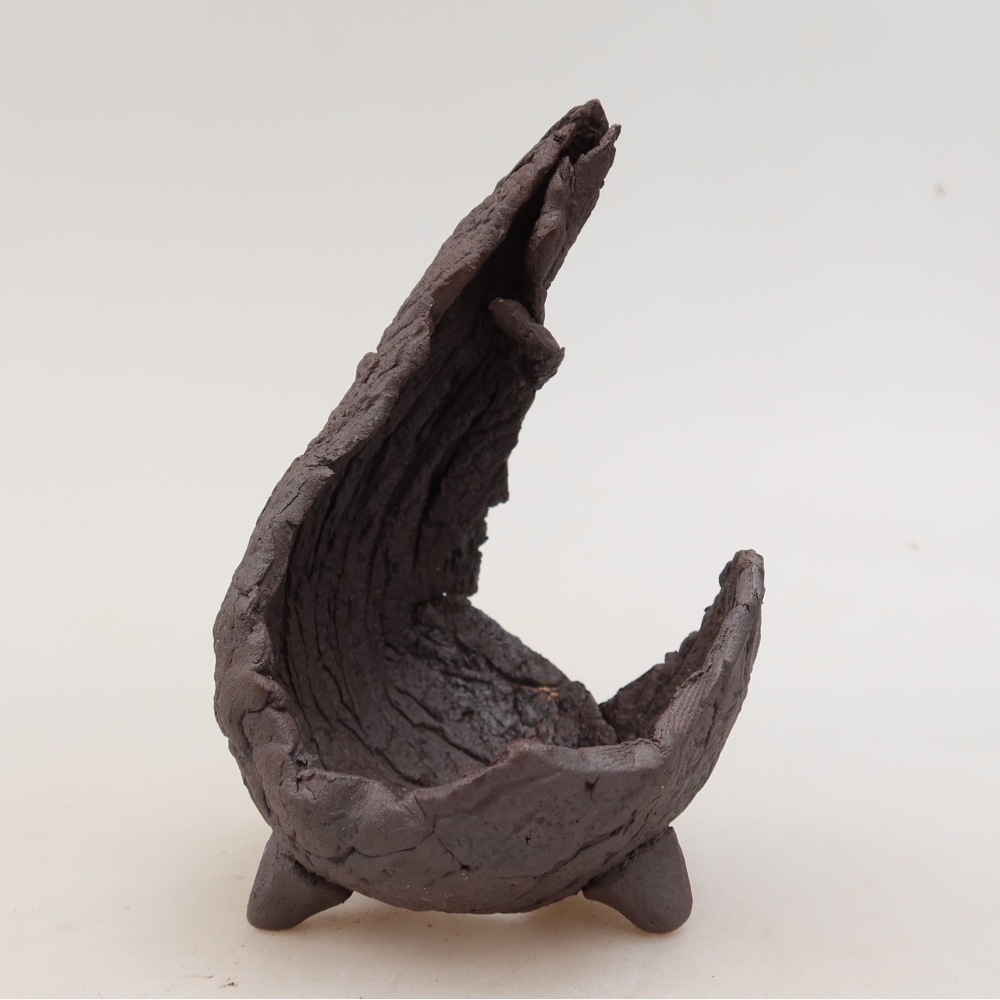 Keramische schaal  7,5 x 8 x 13 cm, kleur bruin