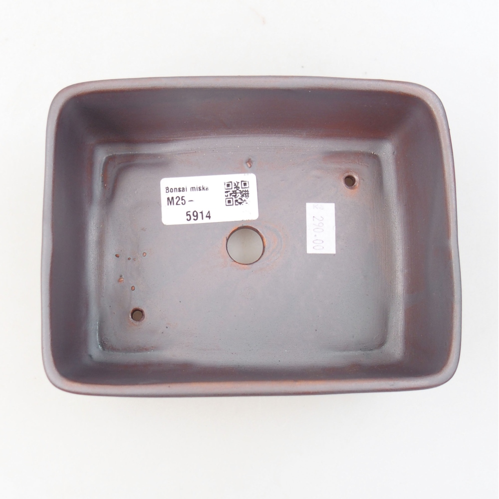 Bonsaischaal van keramiek 22 x 17 x 5 cm, groen