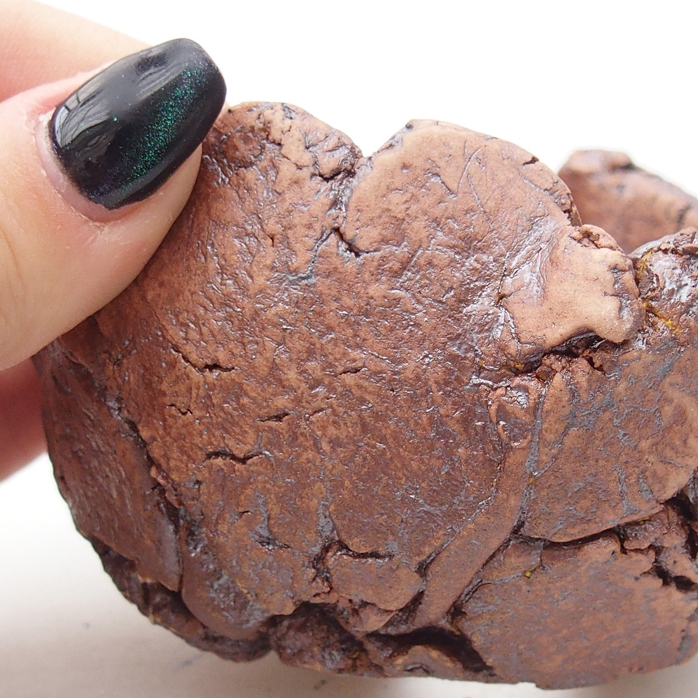 Keramisch Schelp 9,5 x 8,5 x 5,5 cm , kleur bruin