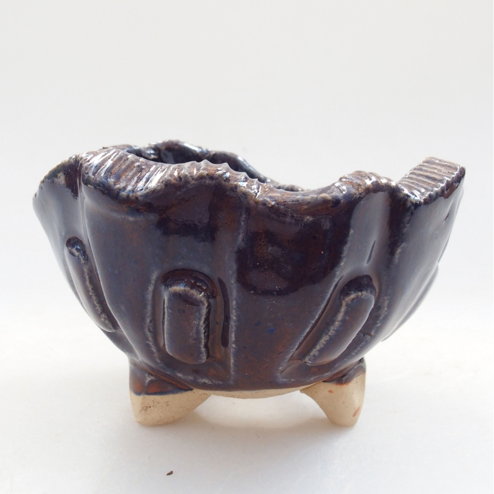 Keramische schaal 8 x 7 x 5,5 cm , kleur blauw