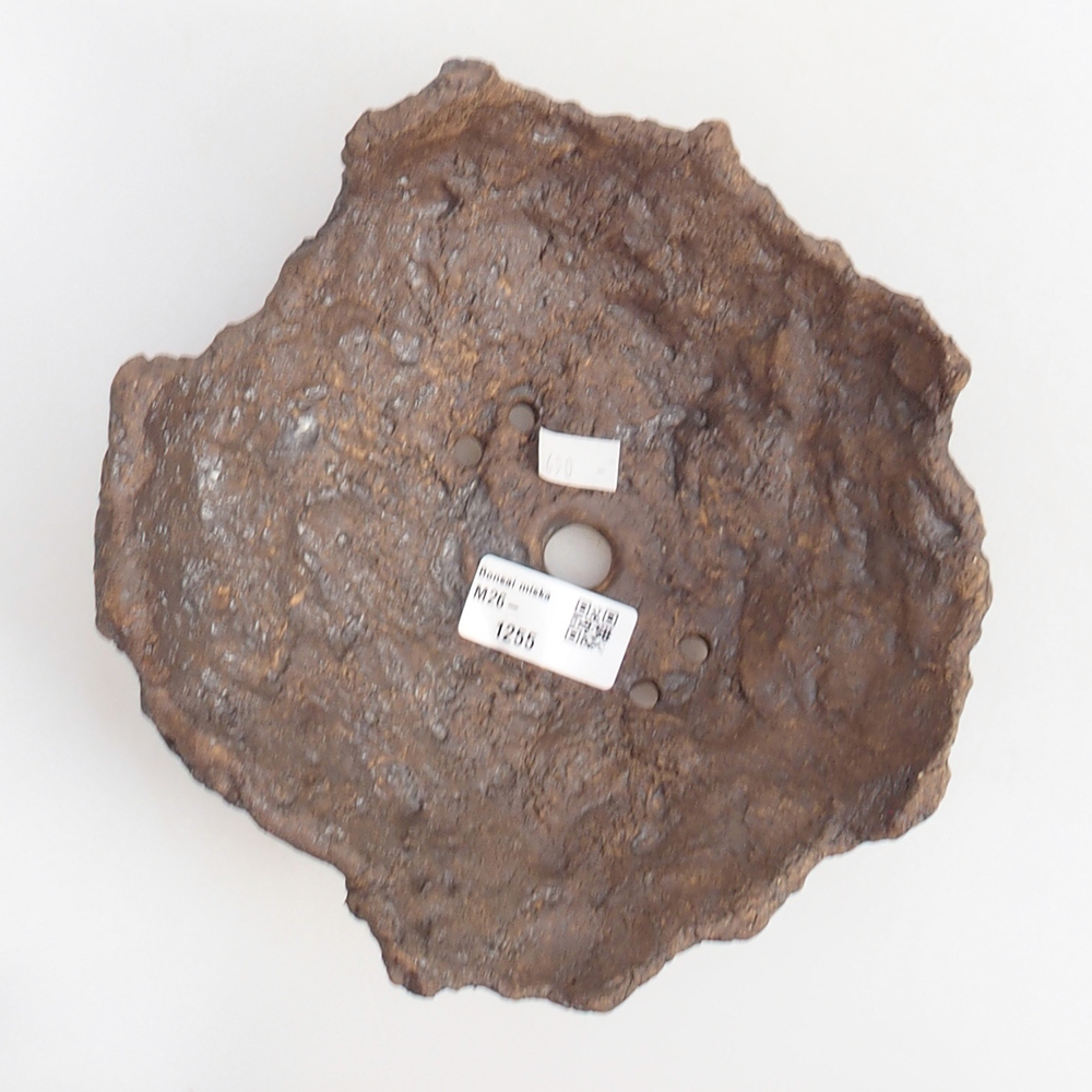 Keramische schaal 18 x 17 x 10 cm , kleur bruin