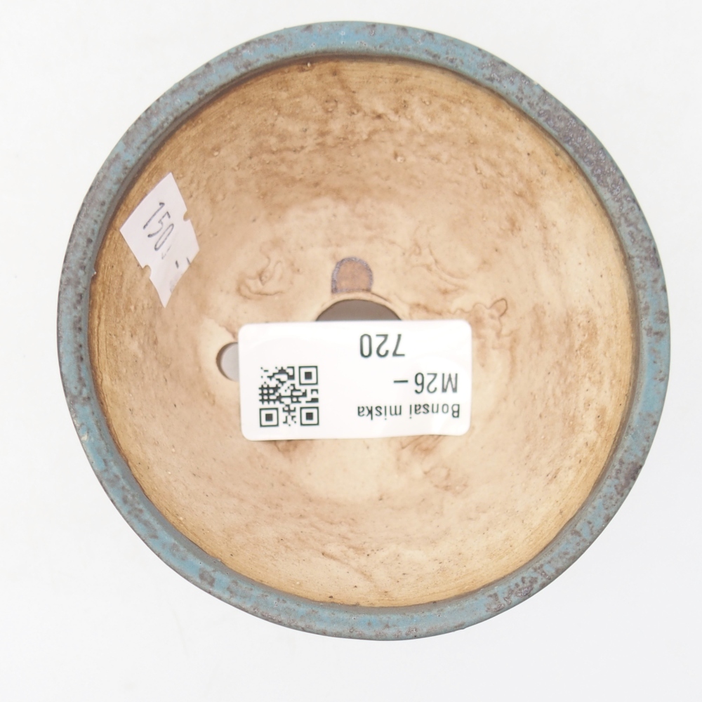 Bonsaischaal van keramiek 8,5 x 8,5 x 5 cm, kleur blauw