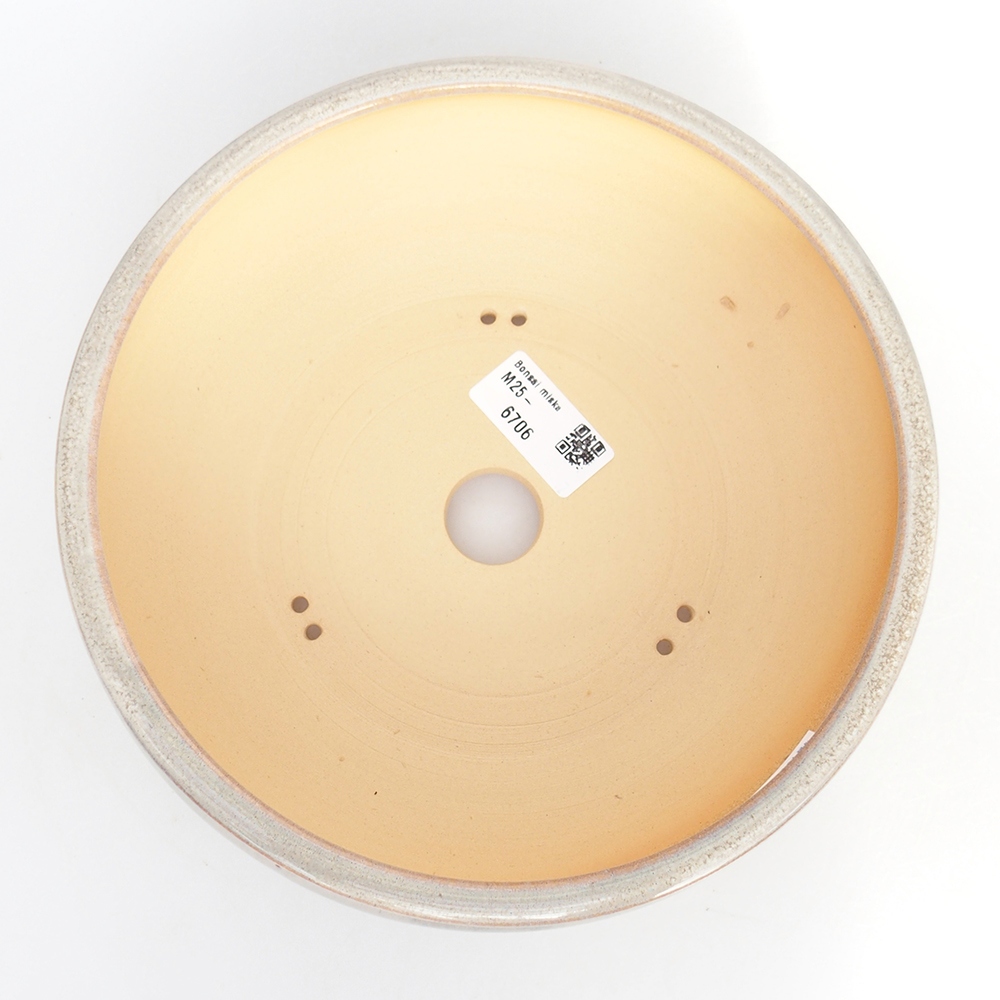 Bonsaischaal van keramiek 20,5 x 20,5 x 7 cm, grijs