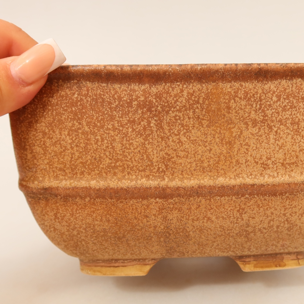 Keramische bonsaipot 16,5 x 16,5 x 9,5 cm, kleur: roze
