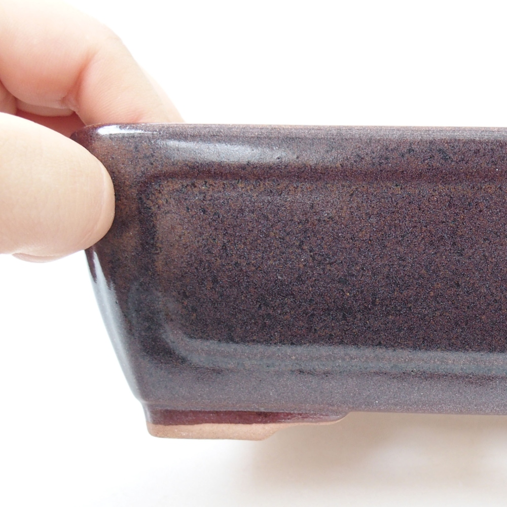 Bonsaischaal van keramiek 22 x 17 x 5 cm, groen