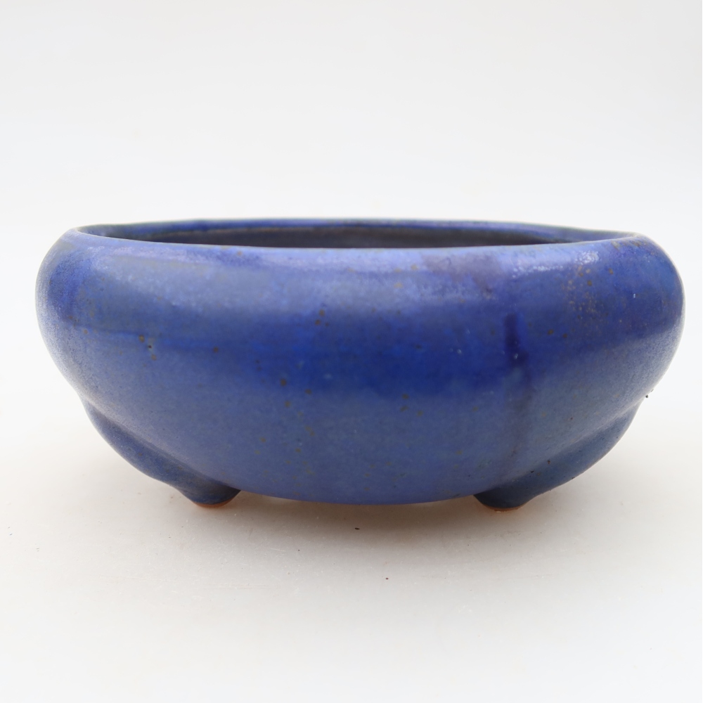 Keramische bonsaipot 15 x 15 x 6,5 cm, kleur: blauw