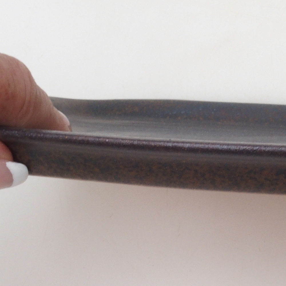 Keramische kom H08 - 22,5 x 16 x 1 cm - bruin