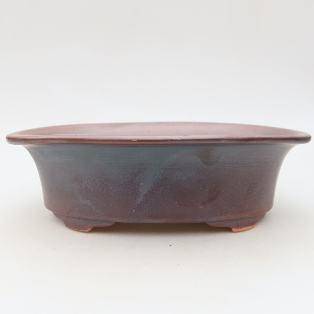 Keramische bonsaipot 22,5 x 17,5 x 6,5 cm, metaalachtige kleur