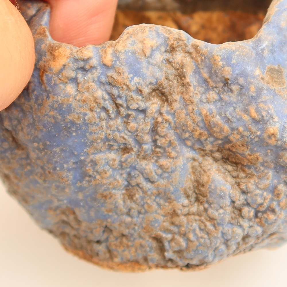 Keramische schaal  5 x 5 x 6 cm, kleur: blauw