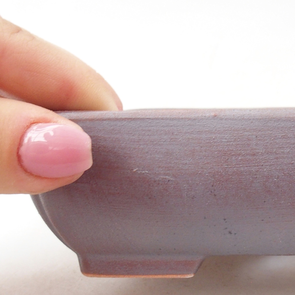 Bonsaischaal van keramiek 14 x 11 x 4 cm, metaalkleur