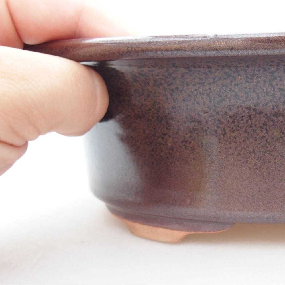 Bonsaischaal van keramiek 22 x 17 x 5 cm, groen