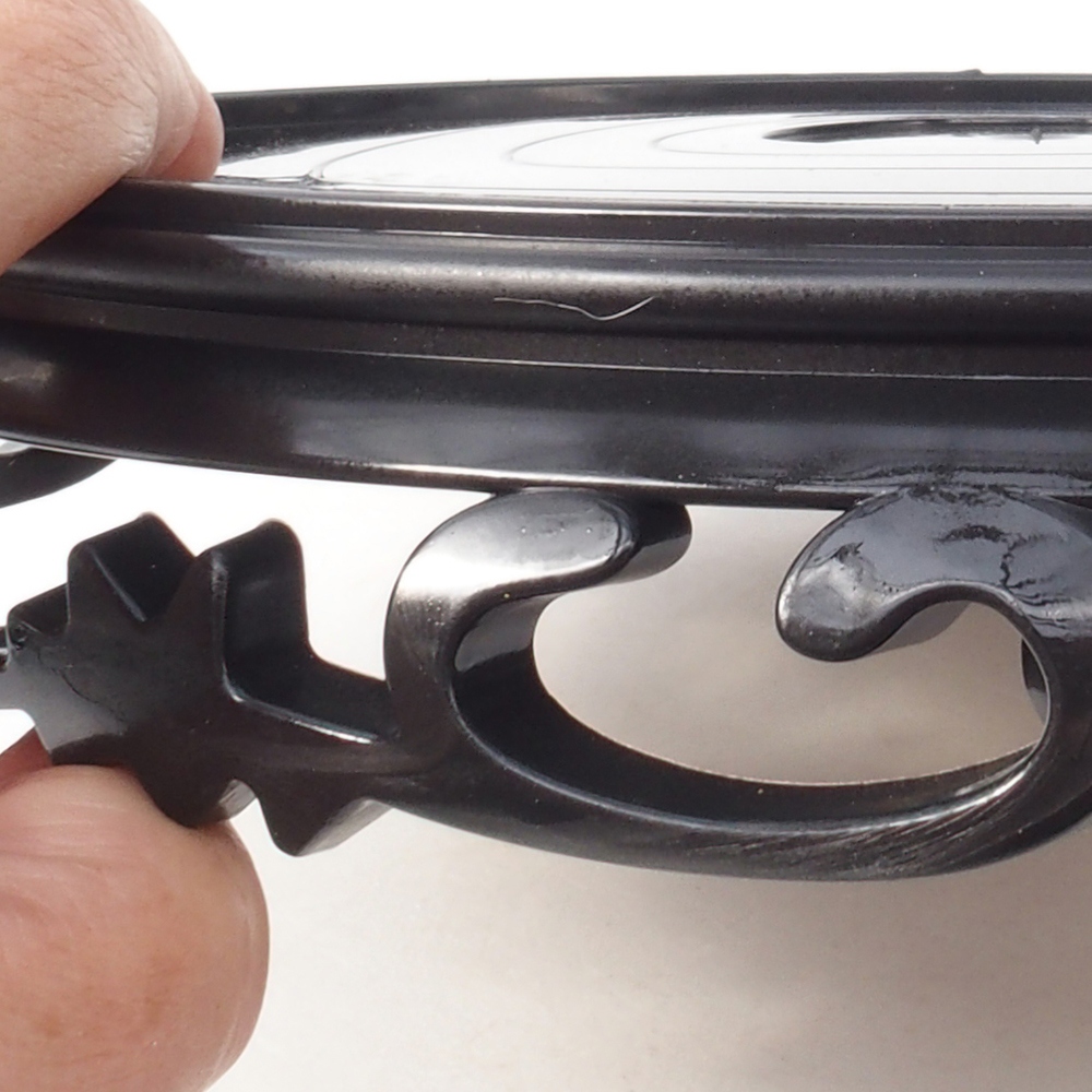 Kunststof bonsai tafel rond 21 x 21 x 5 cm, zwart