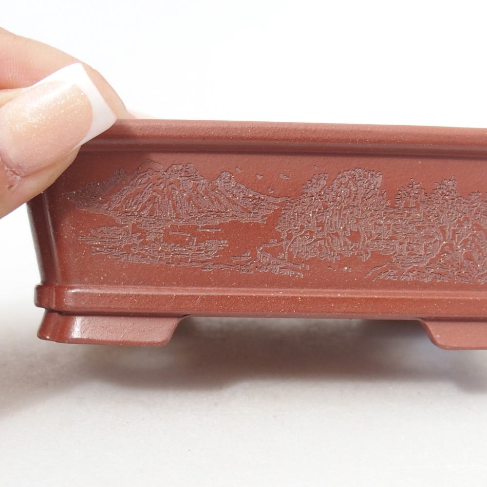 Schaal 11 x 9 x 3,5 cm baksteenkleur