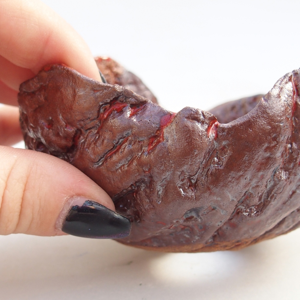 Keramisch Schelp 10 x 9,5 x 6 cm , kleur bruin